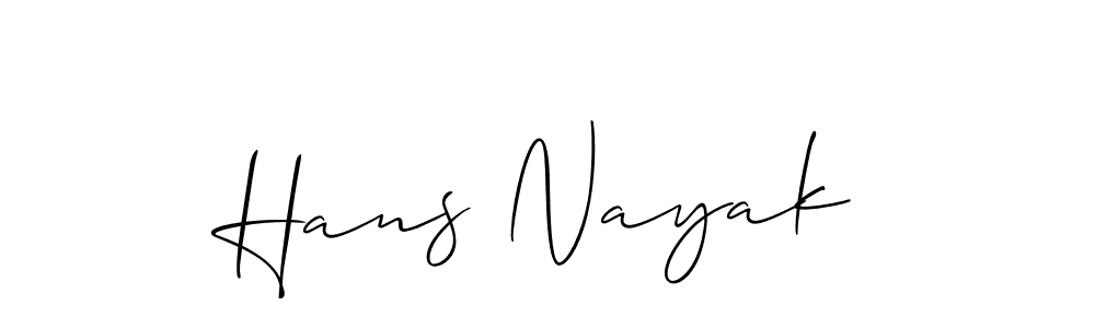 Create a beautiful signature design for name Hans Nayak. With this signature (Allison_Script) fonts, you can make a handwritten signature for free. Hans Nayak signature style 2 images and pictures png