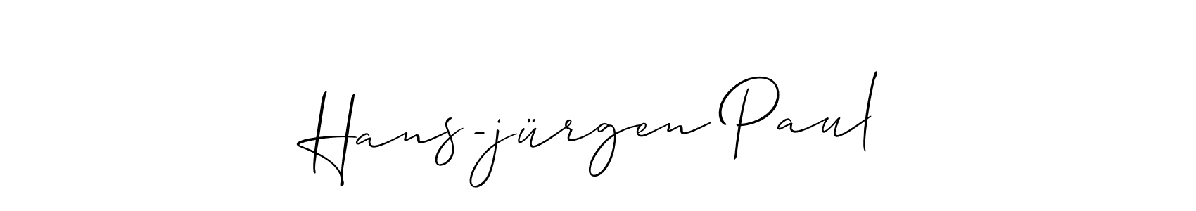 You should practise on your own different ways (Allison_Script) to write your name (Hans-jürgen Paul) in signature. don't let someone else do it for you. Hans-jürgen Paul signature style 2 images and pictures png