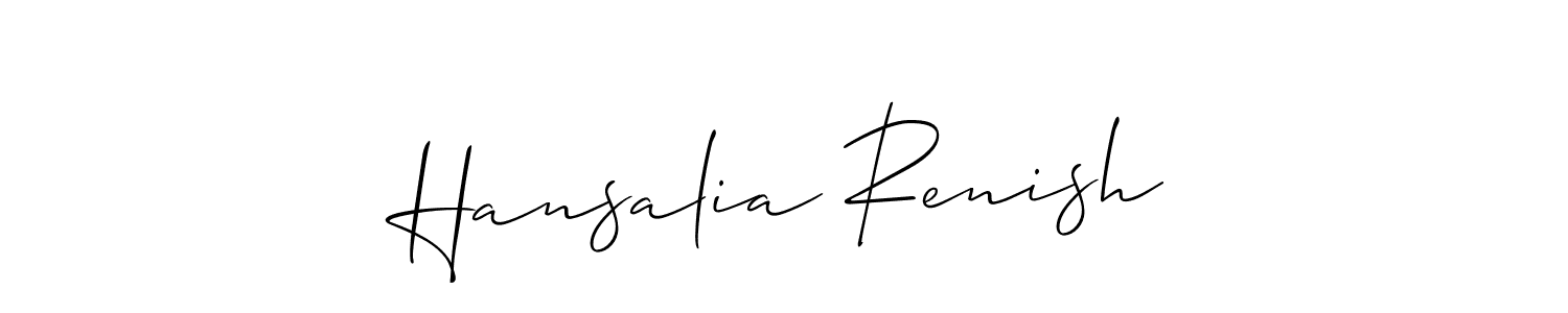 See photos of Hansalia Renish official signature by Spectra . Check more albums & portfolios. Read reviews & check more about Allison_Script font. Hansalia Renish signature style 2 images and pictures png