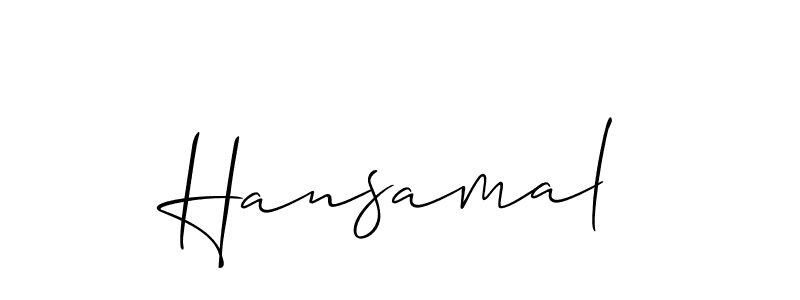 Make a beautiful signature design for name Hansamal. Use this online signature maker to create a handwritten signature for free. Hansamal signature style 2 images and pictures png