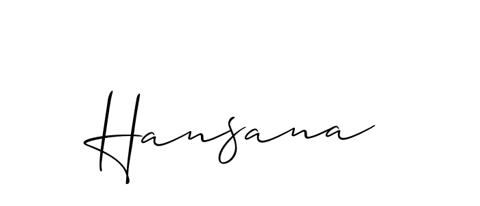 Allison_Script is a professional signature style that is perfect for those who want to add a touch of class to their signature. It is also a great choice for those who want to make their signature more unique. Get Hansana name to fancy signature for free. Hansana signature style 2 images and pictures png