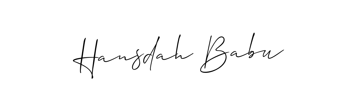 Here are the top 10 professional signature styles for the name Hansdah Babu. These are the best autograph styles you can use for your name. Hansdah Babu signature style 2 images and pictures png