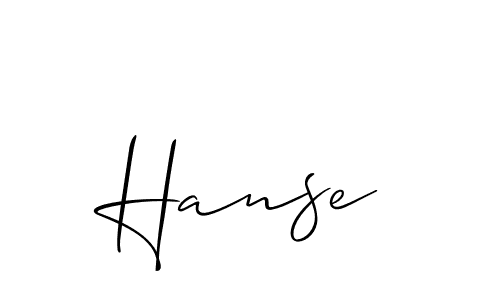 Allison_Script is a professional signature style that is perfect for those who want to add a touch of class to their signature. It is also a great choice for those who want to make their signature more unique. Get Hanse name to fancy signature for free. Hanse signature style 2 images and pictures png