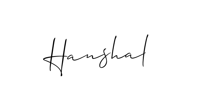 How to make Hanshal name signature. Use Allison_Script style for creating short signs online. This is the latest handwritten sign. Hanshal signature style 2 images and pictures png