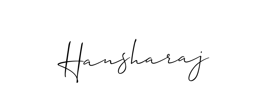 How to make Hansharaj signature? Allison_Script is a professional autograph style. Create handwritten signature for Hansharaj name. Hansharaj signature style 2 images and pictures png