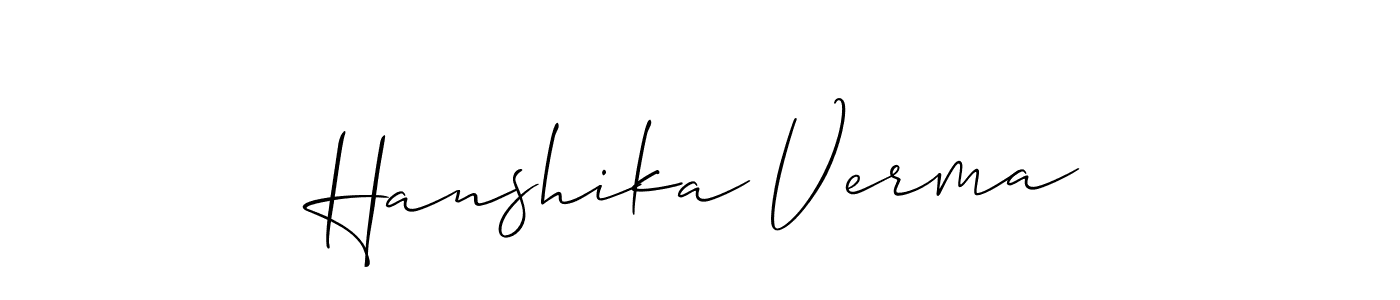 Once you've used our free online signature maker to create your best signature Allison_Script style, it's time to enjoy all of the benefits that Hanshika Verma name signing documents. Hanshika Verma signature style 2 images and pictures png