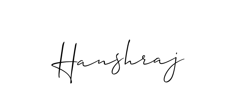 The best way (Allison_Script) to make a short signature is to pick only two or three words in your name. The name Hanshraj include a total of six letters. For converting this name. Hanshraj signature style 2 images and pictures png