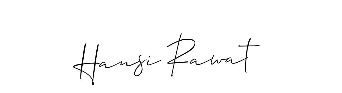 Design your own signature with our free online signature maker. With this signature software, you can create a handwritten (Allison_Script) signature for name Hansi Rawat. Hansi Rawat signature style 2 images and pictures png