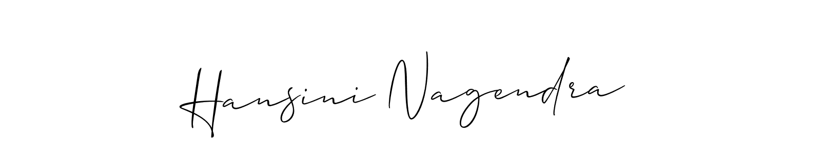 Design your own signature with our free online signature maker. With this signature software, you can create a handwritten (Allison_Script) signature for name Hansini Nagendra. Hansini Nagendra signature style 2 images and pictures png