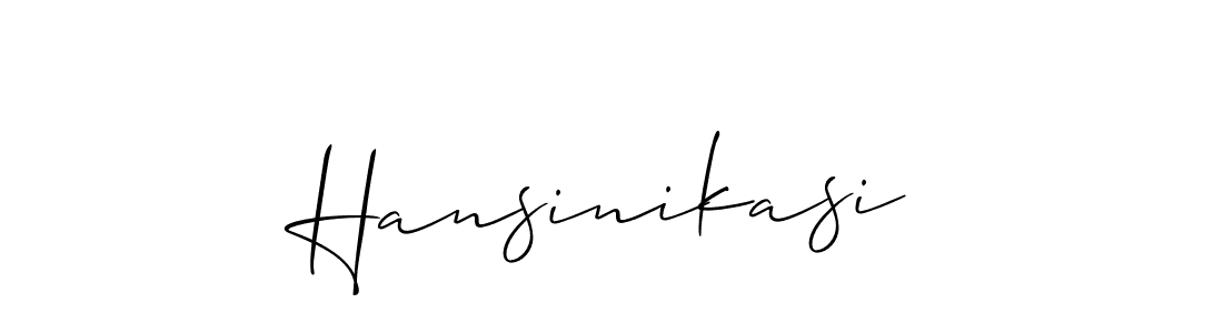 Design your own signature with our free online signature maker. With this signature software, you can create a handwritten (Allison_Script) signature for name Hansinikasi. Hansinikasi signature style 2 images and pictures png