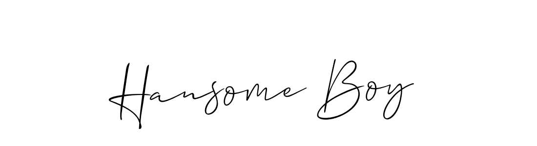 It looks lik you need a new signature style for name Hansome Boy. Design unique handwritten (Allison_Script) signature with our free signature maker in just a few clicks. Hansome Boy signature style 2 images and pictures png