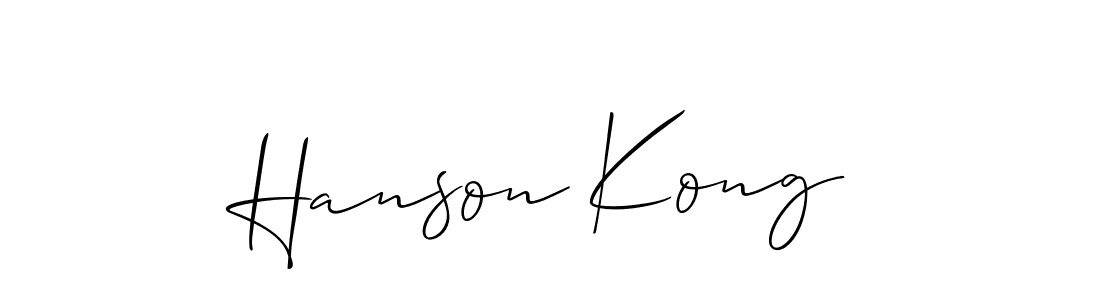 How to make Hanson Kong name signature. Use Allison_Script style for creating short signs online. This is the latest handwritten sign. Hanson Kong signature style 2 images and pictures png