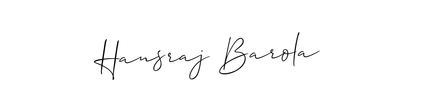 Make a beautiful signature design for name Hansraj Barola. Use this online signature maker to create a handwritten signature for free. Hansraj Barola signature style 2 images and pictures png