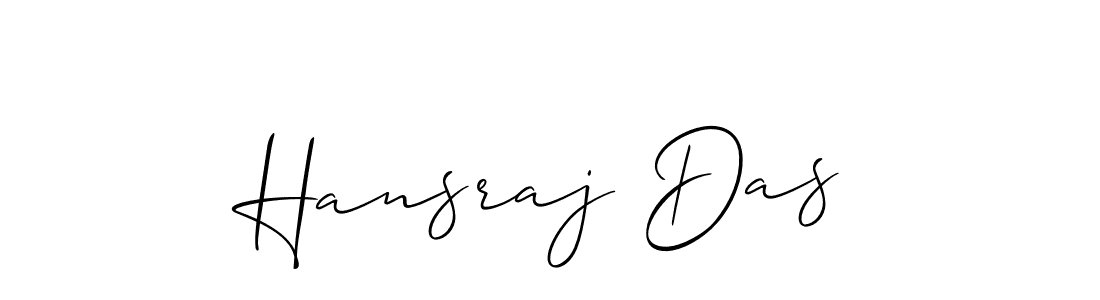 How to make Hansraj Das signature? Allison_Script is a professional autograph style. Create handwritten signature for Hansraj Das name. Hansraj Das signature style 2 images and pictures png