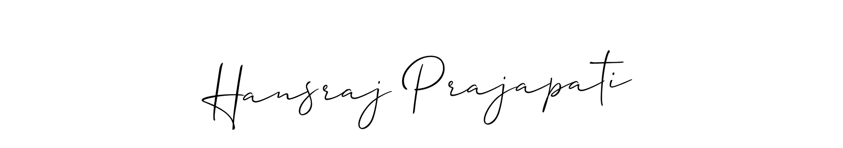 Make a beautiful signature design for name Hansraj Prajapati. Use this online signature maker to create a handwritten signature for free. Hansraj Prajapati signature style 2 images and pictures png