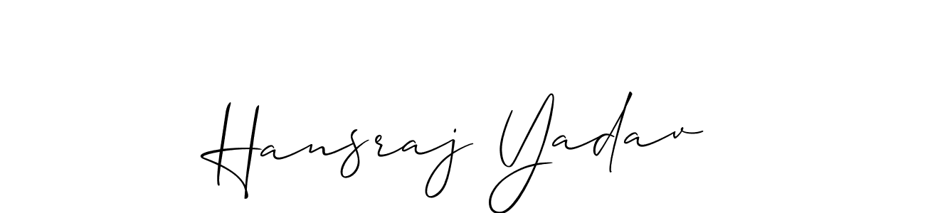 You can use this online signature creator to create a handwritten signature for the name Hansraj Yadav. This is the best online autograph maker. Hansraj Yadav signature style 2 images and pictures png