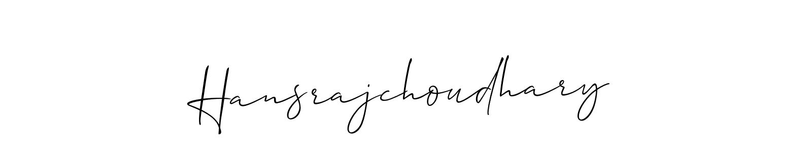 You should practise on your own different ways (Allison_Script) to write your name (Hansrajchoudhary) in signature. don't let someone else do it for you. Hansrajchoudhary signature style 2 images and pictures png