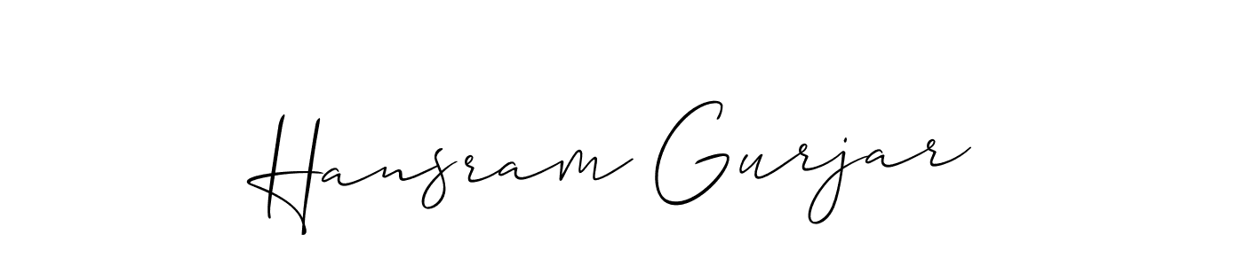 Best and Professional Signature Style for Hansram Gurjar. Allison_Script Best Signature Style Collection. Hansram Gurjar signature style 2 images and pictures png