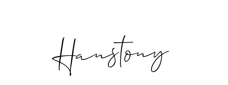 How to Draw Hanstony signature style? Allison_Script is a latest design signature styles for name Hanstony. Hanstony signature style 2 images and pictures png