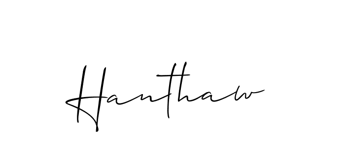 How to make Hanthaw name signature. Use Allison_Script style for creating short signs online. This is the latest handwritten sign. Hanthaw signature style 2 images and pictures png