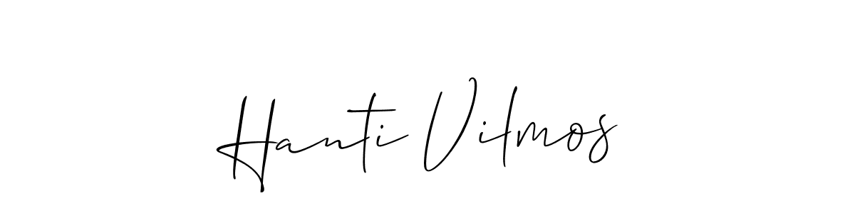 Use a signature maker to create a handwritten signature online. With this signature software, you can design (Allison_Script) your own signature for name Hanti Vilmos. Hanti Vilmos signature style 2 images and pictures png