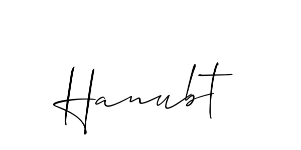 How to Draw Hanubt signature style? Allison_Script is a latest design signature styles for name Hanubt. Hanubt signature style 2 images and pictures png