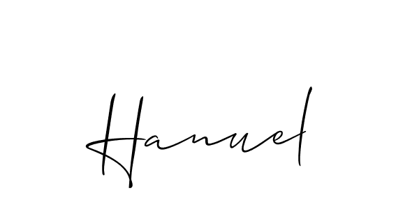 Once you've used our free online signature maker to create your best signature Allison_Script style, it's time to enjoy all of the benefits that Hanuel name signing documents. Hanuel signature style 2 images and pictures png