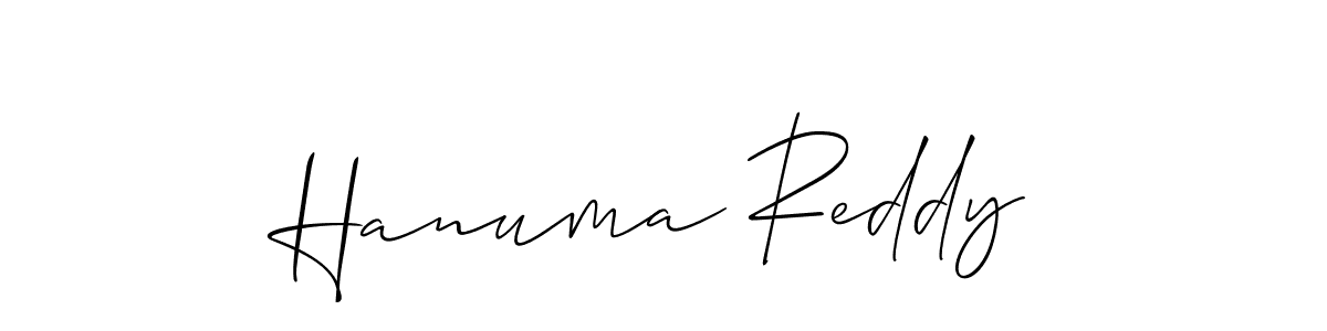 It looks lik you need a new signature style for name Hanuma Reddy. Design unique handwritten (Allison_Script) signature with our free signature maker in just a few clicks. Hanuma Reddy signature style 2 images and pictures png