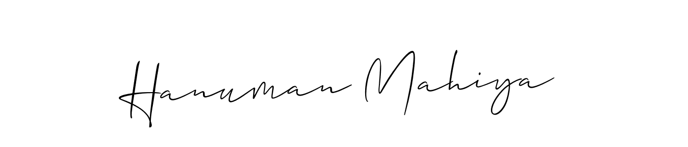 How to make Hanuman Mahiya signature? Allison_Script is a professional autograph style. Create handwritten signature for Hanuman Mahiya name. Hanuman Mahiya signature style 2 images and pictures png