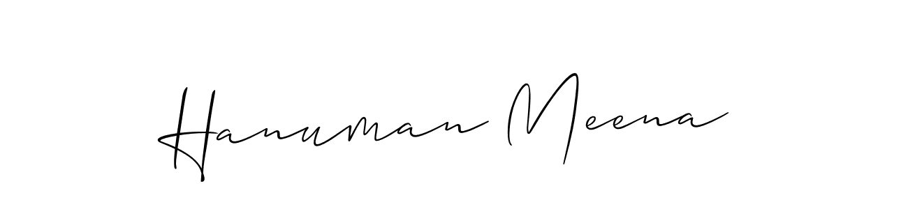 Use a signature maker to create a handwritten signature online. With this signature software, you can design (Allison_Script) your own signature for name Hanuman Meena. Hanuman Meena signature style 2 images and pictures png