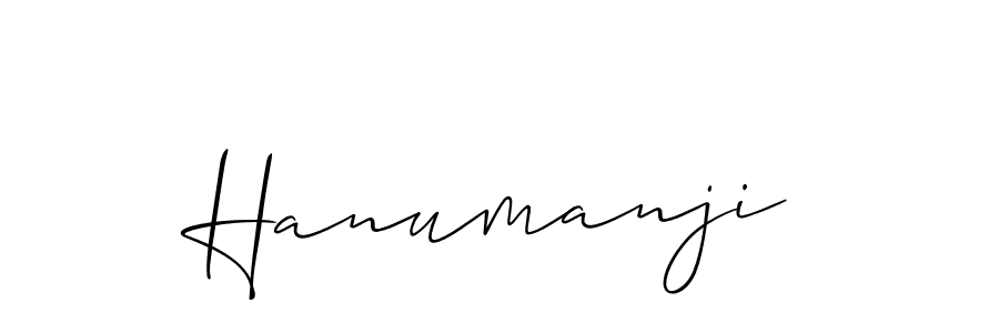 Also we have Hanumanji name is the best signature style. Create professional handwritten signature collection using Allison_Script autograph style. Hanumanji signature style 2 images and pictures png