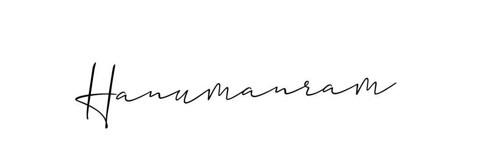 Use a signature maker to create a handwritten signature online. With this signature software, you can design (Allison_Script) your own signature for name Hanumanram. Hanumanram signature style 2 images and pictures png