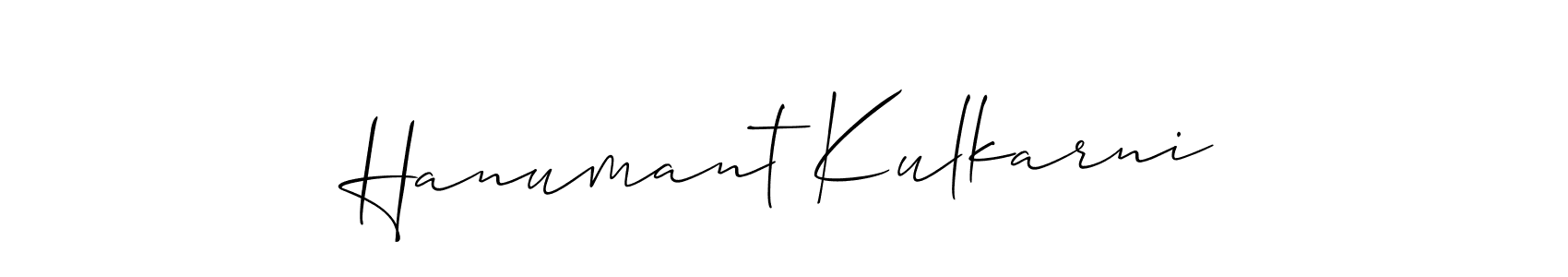 Make a beautiful signature design for name Hanumant Kulkarni. With this signature (Allison_Script) style, you can create a handwritten signature for free. Hanumant Kulkarni signature style 2 images and pictures png