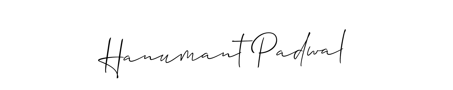 Create a beautiful signature design for name Hanumant Padwal. With this signature (Allison_Script) fonts, you can make a handwritten signature for free. Hanumant Padwal signature style 2 images and pictures png