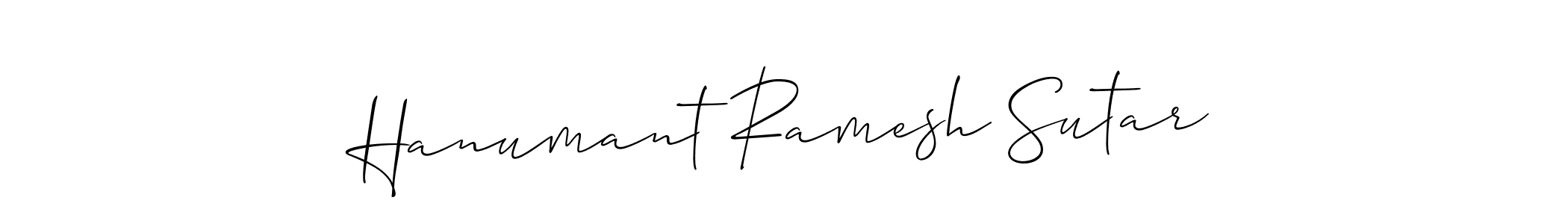 Create a beautiful signature design for name Hanumant Ramesh Sutar. With this signature (Allison_Script) fonts, you can make a handwritten signature for free. Hanumant Ramesh Sutar signature style 2 images and pictures png
