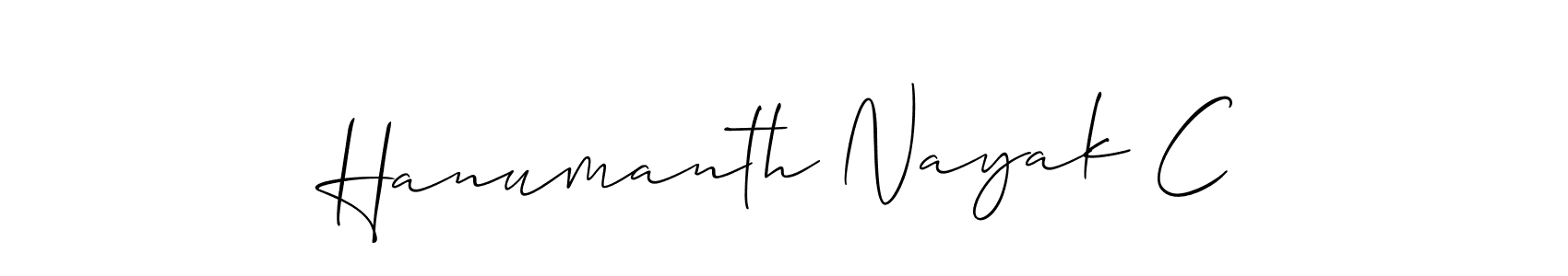 How to make Hanumanth Nayak C signature? Allison_Script is a professional autograph style. Create handwritten signature for Hanumanth Nayak C name. Hanumanth Nayak C signature style 2 images and pictures png