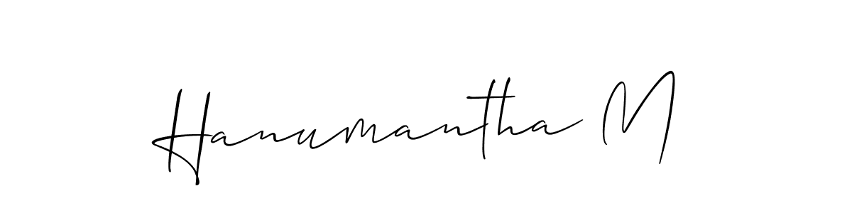 Hanumantha M stylish signature style. Best Handwritten Sign (Allison_Script) for my name. Handwritten Signature Collection Ideas for my name Hanumantha M. Hanumantha M signature style 2 images and pictures png