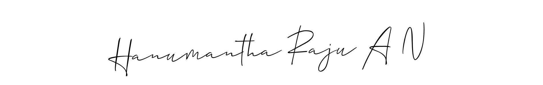 Also we have Hanumantha Raju A N name is the best signature style. Create professional handwritten signature collection using Allison_Script autograph style. Hanumantha Raju A N signature style 2 images and pictures png