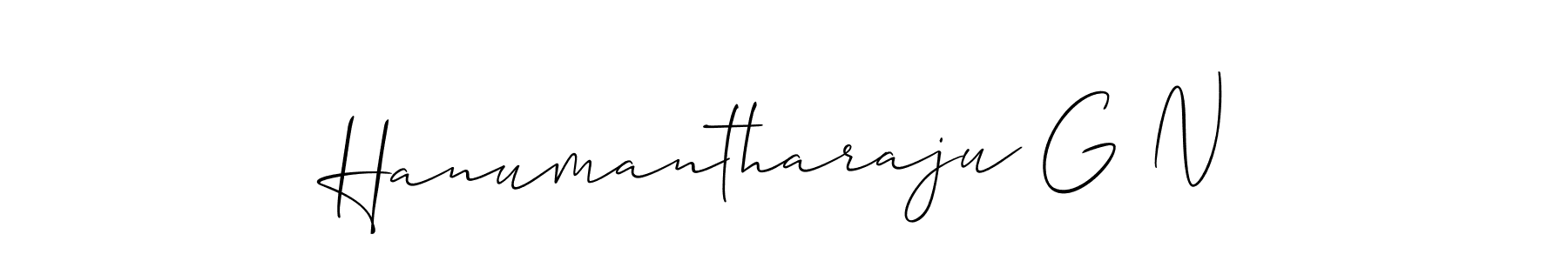 Use a signature maker to create a handwritten signature online. With this signature software, you can design (Allison_Script) your own signature for name Hanumantharaju G N. Hanumantharaju G N signature style 2 images and pictures png