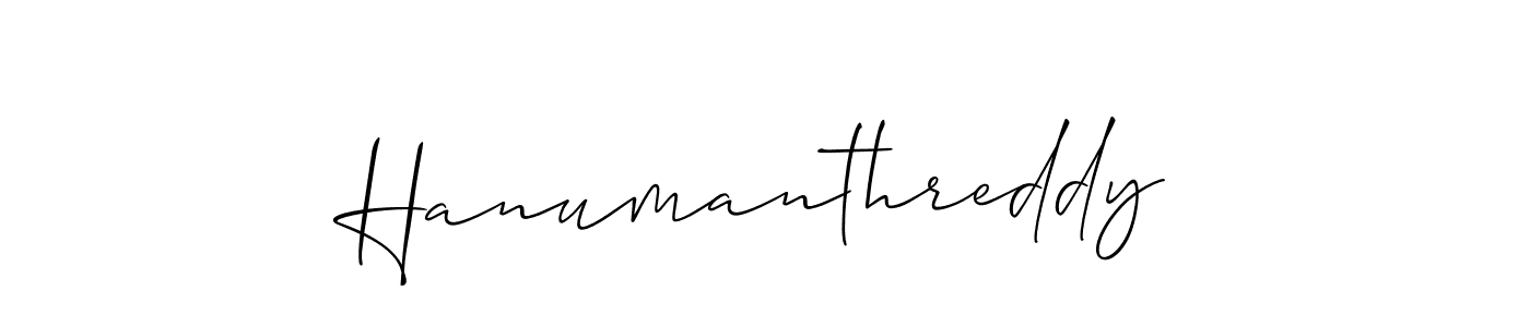 Make a beautiful signature design for name Hanumanthreddy. With this signature (Allison_Script) style, you can create a handwritten signature for free. Hanumanthreddy signature style 2 images and pictures png