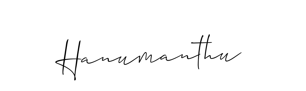 Design your own signature with our free online signature maker. With this signature software, you can create a handwritten (Allison_Script) signature for name Hanumanthu. Hanumanthu signature style 2 images and pictures png