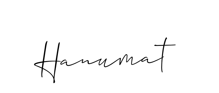 How to make Hanumat signature? Allison_Script is a professional autograph style. Create handwritten signature for Hanumat name. Hanumat signature style 2 images and pictures png