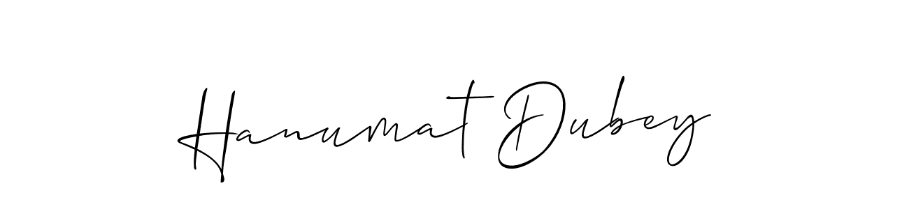You should practise on your own different ways (Allison_Script) to write your name (Hanumat Dubey) in signature. don't let someone else do it for you. Hanumat Dubey signature style 2 images and pictures png