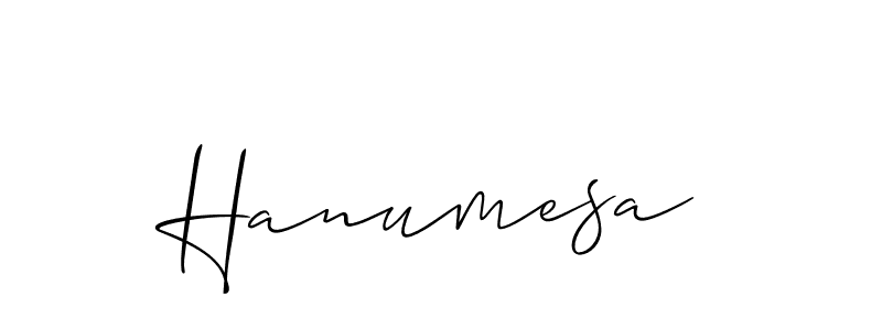 Also You can easily find your signature by using the search form. We will create Hanumesa name handwritten signature images for you free of cost using Allison_Script sign style. Hanumesa signature style 2 images and pictures png