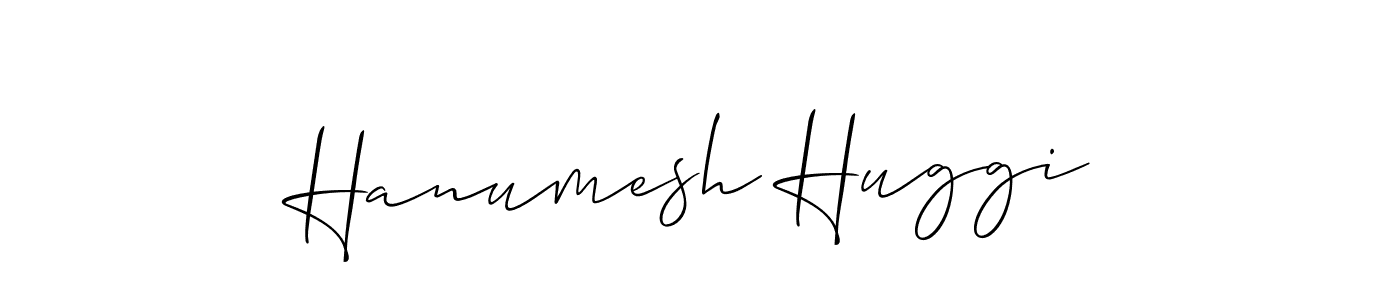 Hanumesh Huggi stylish signature style. Best Handwritten Sign (Allison_Script) for my name. Handwritten Signature Collection Ideas for my name Hanumesh Huggi. Hanumesh Huggi signature style 2 images and pictures png