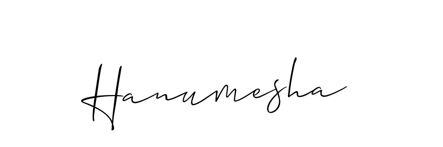 Design your own signature with our free online signature maker. With this signature software, you can create a handwritten (Allison_Script) signature for name Hanumesha. Hanumesha signature style 2 images and pictures png