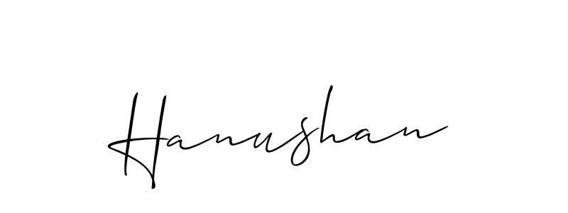 Also You can easily find your signature by using the search form. We will create Hanushan name handwritten signature images for you free of cost using Allison_Script sign style. Hanushan signature style 2 images and pictures png