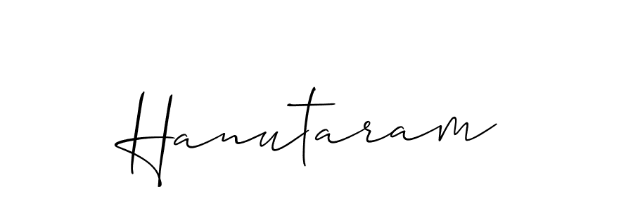 The best way (Allison_Script) to make a short signature is to pick only two or three words in your name. The name Hanutaram include a total of six letters. For converting this name. Hanutaram signature style 2 images and pictures png