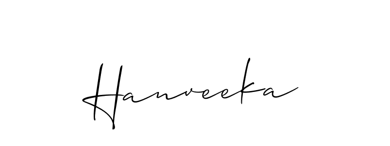 Similarly Allison_Script is the best handwritten signature design. Signature creator online .You can use it as an online autograph creator for name Hanveeka. Hanveeka signature style 2 images and pictures png