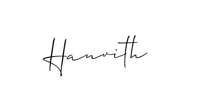 Create a beautiful signature design for name Hanvith. With this signature (Allison_Script) fonts, you can make a handwritten signature for free. Hanvith signature style 2 images and pictures png